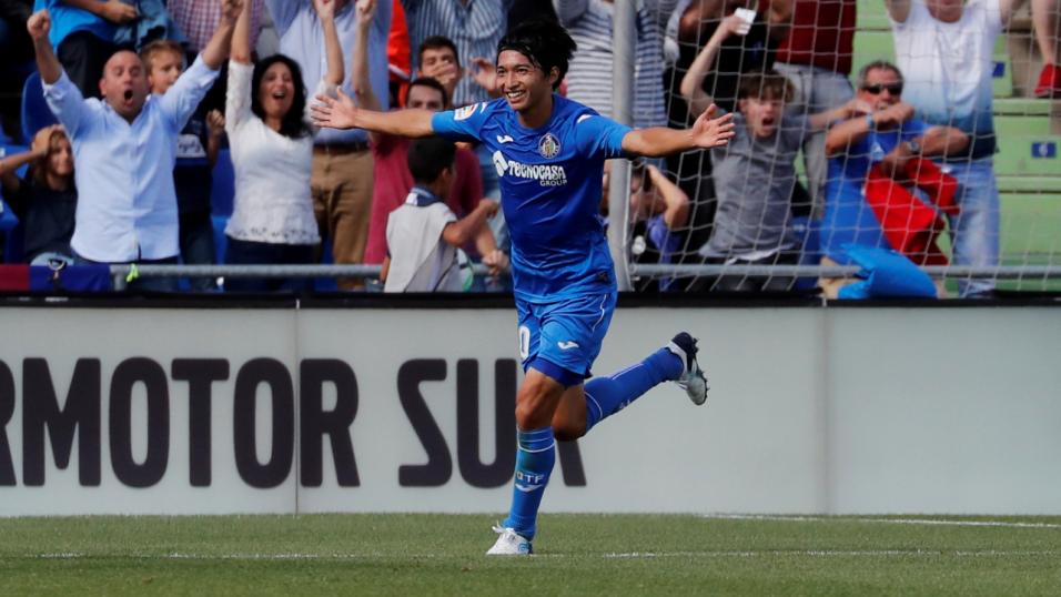 Getafe celebrate goal